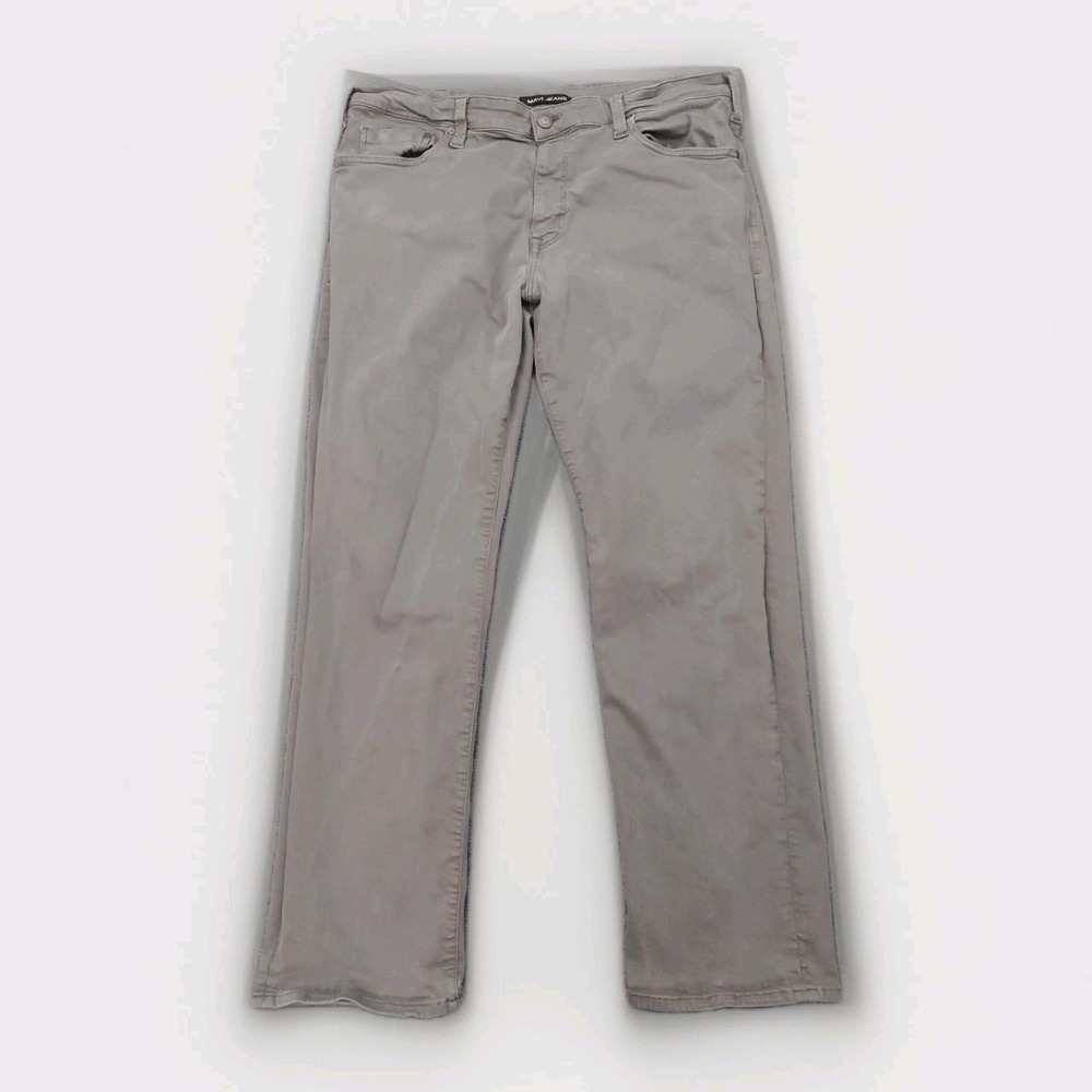 Mavi Jeans Mens 38x32 Gray MATT Relaxed Straight Leg Pants Stretch Preppy